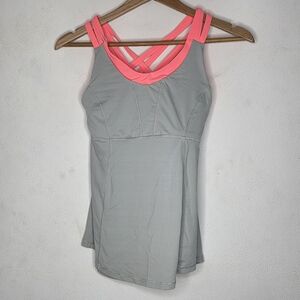 lululemon athletica Gray and Pink Tank Top